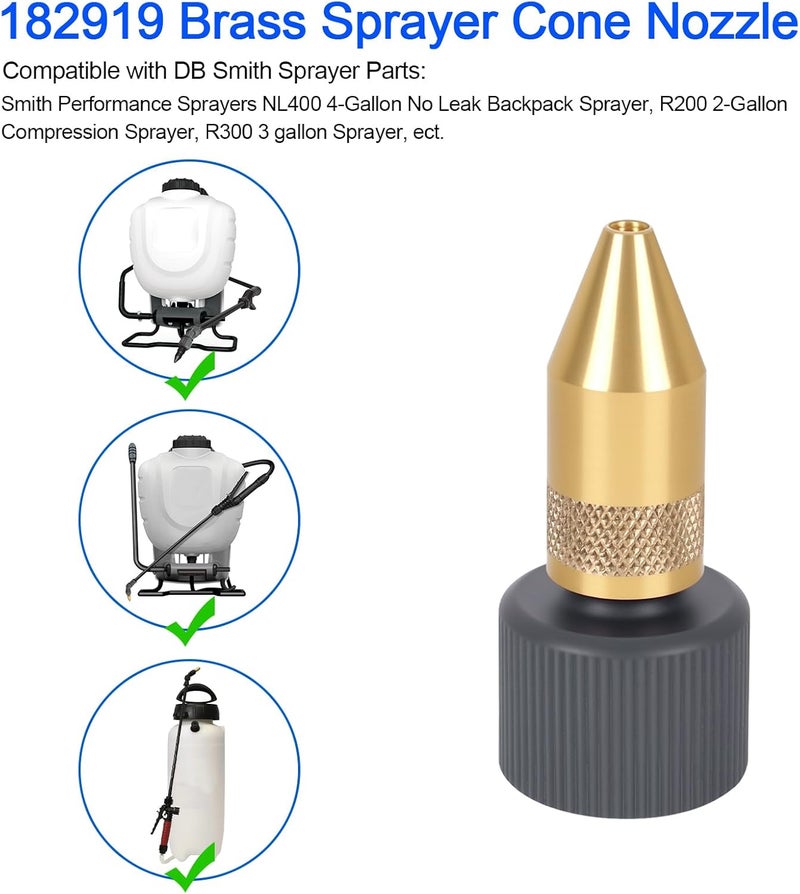 RO6G Backpack Sprayer Nozzle Replacement Smith Sprayer Nozzle 182919, Compatible with Smith NL400 4-Gallon R200 2-Gallon R300 3 Gallon Sprayer Nozzle Tips - 2 Pack - Image 3
